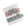2Pcs/set Korean Style Bow Plaid Hair Clip Barrettes Korean Hair Clip Cartoon Cat Hairpin  Holiday