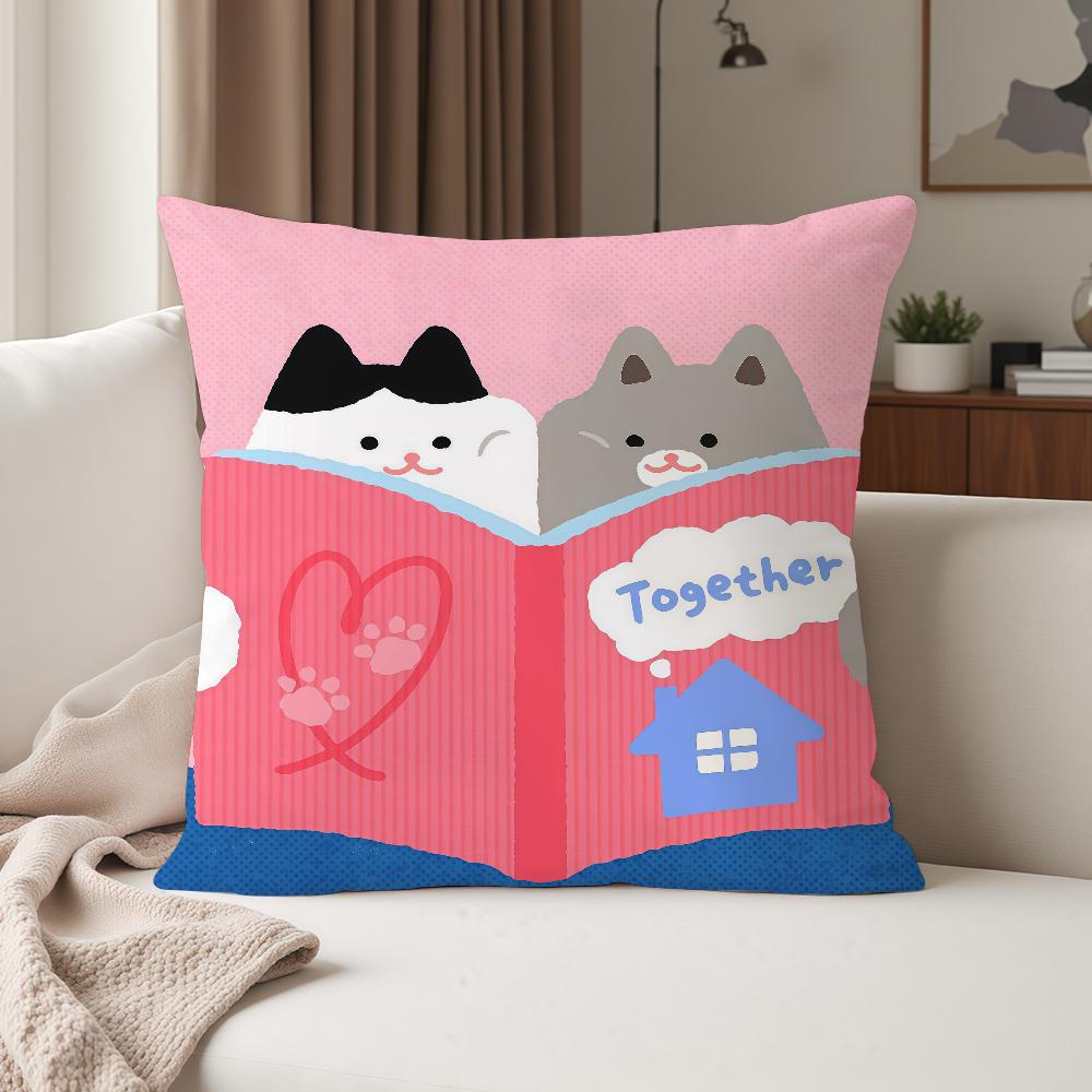 Cartoon Cat Oorosi Pillow Case Suitable For Bedrooms Living Rooms Cars Home Decoration