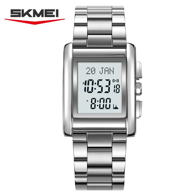 Skmei 2753 Горячая Распродажа Модные МУСУЛЬМАНСКИЕ ЧАСЫ С КОМПАСОМ И УКАЗАТЕЛЕМ КИБЛЫ Цифровые Часы Стальной Ремешок Водонепроницаемые Многофункциональные Повседневные Часы Поставщик