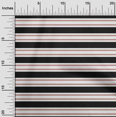 Хлопковая гибкая черная ткань в полоску, принадлежности для квилтинга, швейная ткань с принтом, 40 дюймов в ярдах