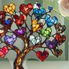 Heart Tree Ornament Desktop 2D Flat Acrylic Decoration Multi-Color Love Hearts Tree