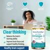 Pure, high-concentration Omega-3 fish oil, beneficial for heart, brain, and immune system health, 120 capsules.