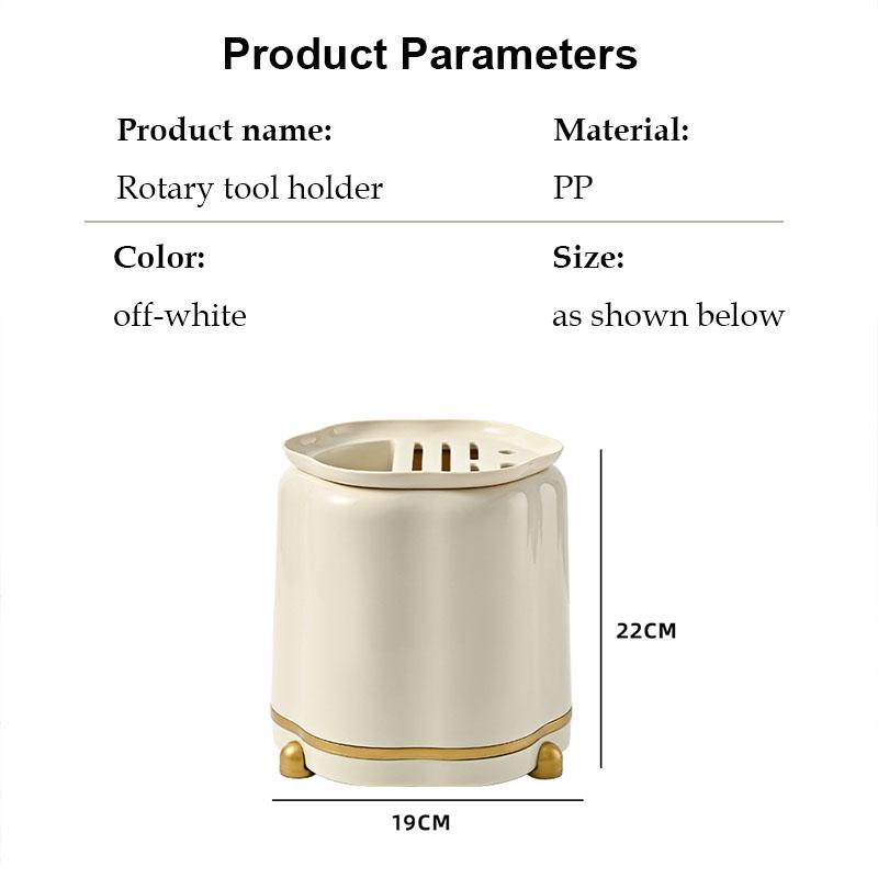 Держатель для ножей, вращающийся цилиндр для хранения столовых приборов, многофункциональное хранилище для столовых приборов, стойка для хранения ножей и вилок с функцией слива