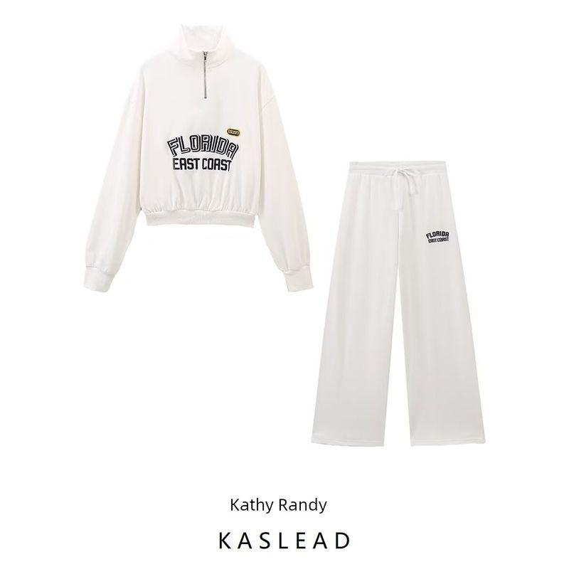 Kaslead New Arrival Women's Fashion Style Fashion Preppy-Style Sweatshirt Casual Pants 0264857 0264858