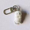 Fluffy Alpaca Elk Capybara Animal Keychains Resin Cartoon Lovely Funny Garlic Goose 3D Doll Pendant Bag Box Car Key Ring Jewelry
