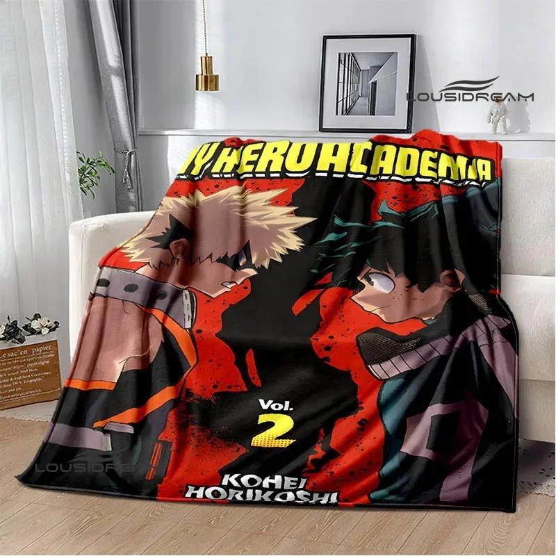 My Hero Academia Cartoon Printed Blanket Warm Flannel Blankets Soft and Comfortable Blanket Home Travel Blanket Birthday Gift