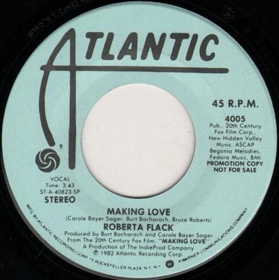 7-дюймовая пластинка ROBERTA FLACK - Making Love 4005 Atlantic 1982 US Соул/Фанк Б/У