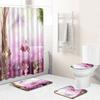 Flamingo Doormat Bathroom Non-Slip Floor Mat Shower Curtain Combination Carpet European And American Style Explosion Woman