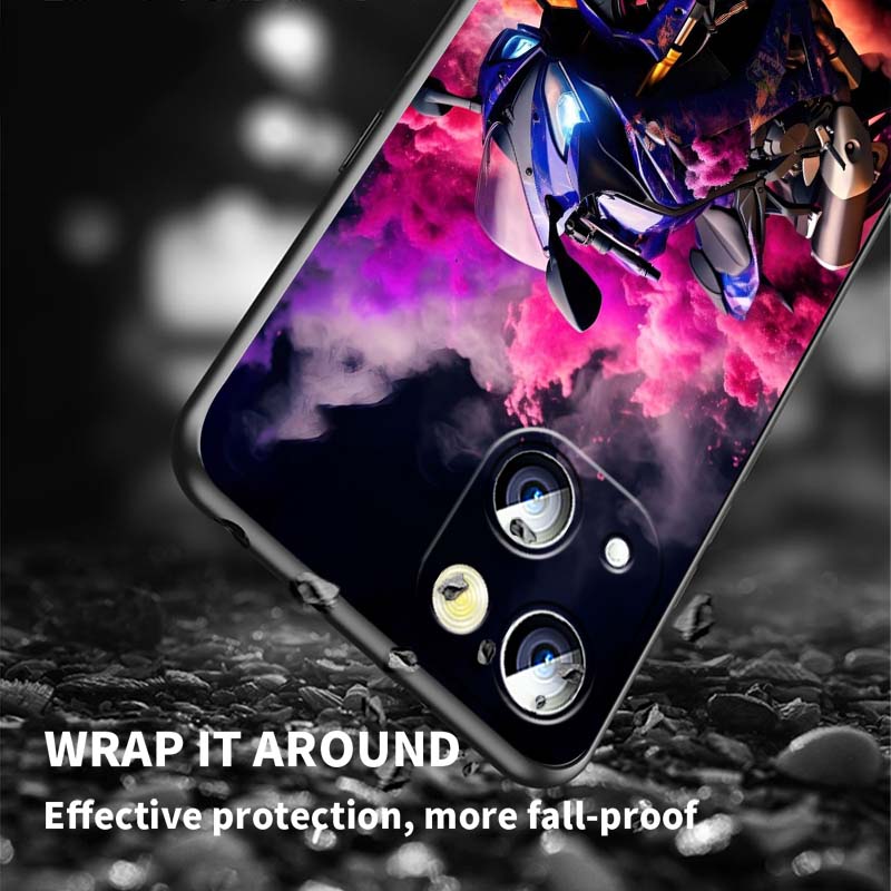Модель Райдер Крутой Чехол Для Телефона Для Apple iPhone 17 16 16E 15 14 13 12 11 Pro Max Plus Черный Мягкий Силикон
