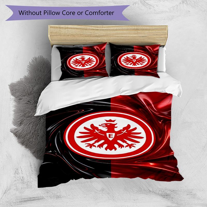 3pcs Duvet Cover Set (1*Duvet Cover + 2*Pillowcase, Without Core), Eintracht Frankfurt Print Bedding Set, Bedroom Decor, All‑Season, Birthday Gift