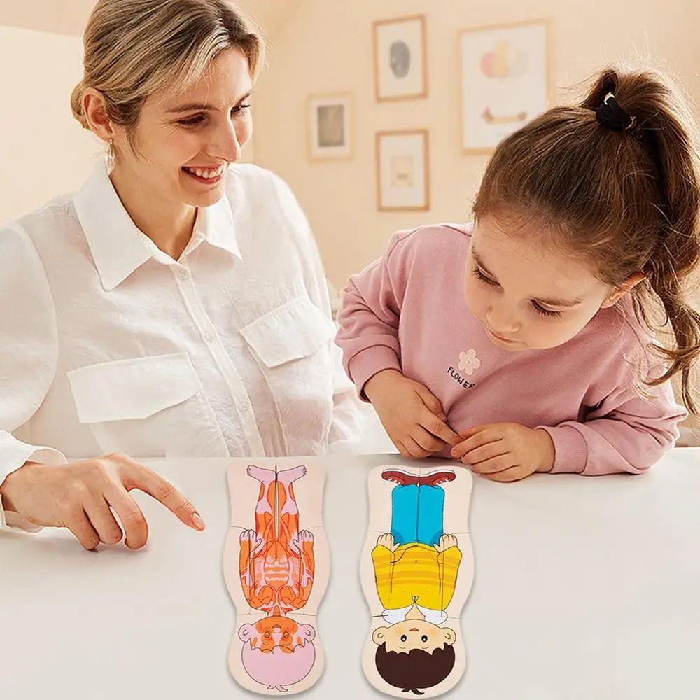 Multi-Layer Wooden Human Body Puzzle Educational Anatomy Jigsaw Cognitive Teaching Aids