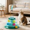 3/4 Levels Cat Toy Tower Turntable Roller Balls Toys Interactive Intelligence Training Track Puzzle Funny Games Accessories