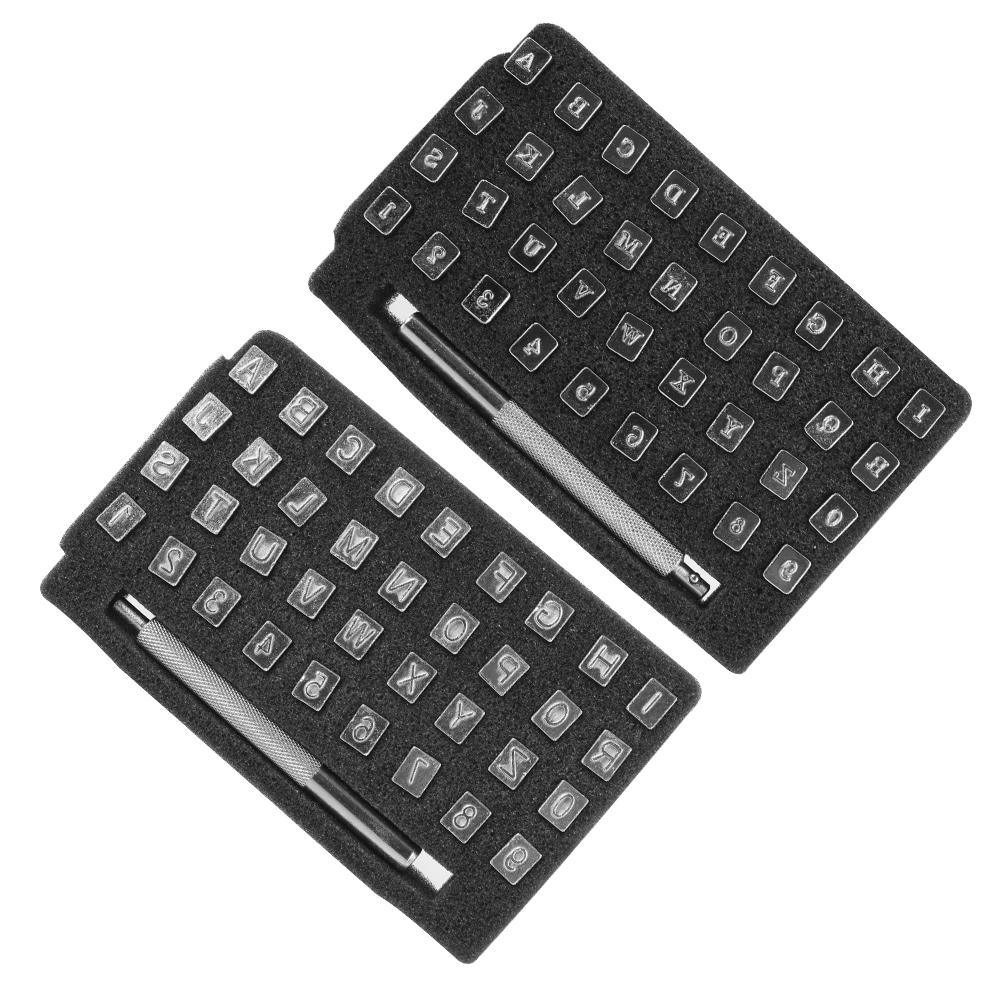 33pcs/37pcs 26 Capital Letter +10 Number Stamp Punch Set Leather Stamping Tool Alphabet Stamping Kit Leather Crafting Tool