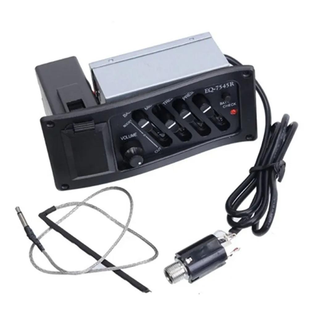 Звукосниматель для гитарной коробки 4-полосный эквалайзер Классические фолк акустические детали Аксессуары для инструментов