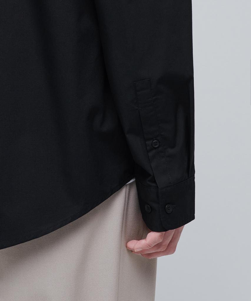 MUSINSA STANDARD Oversized Poplin Shirt [Black]