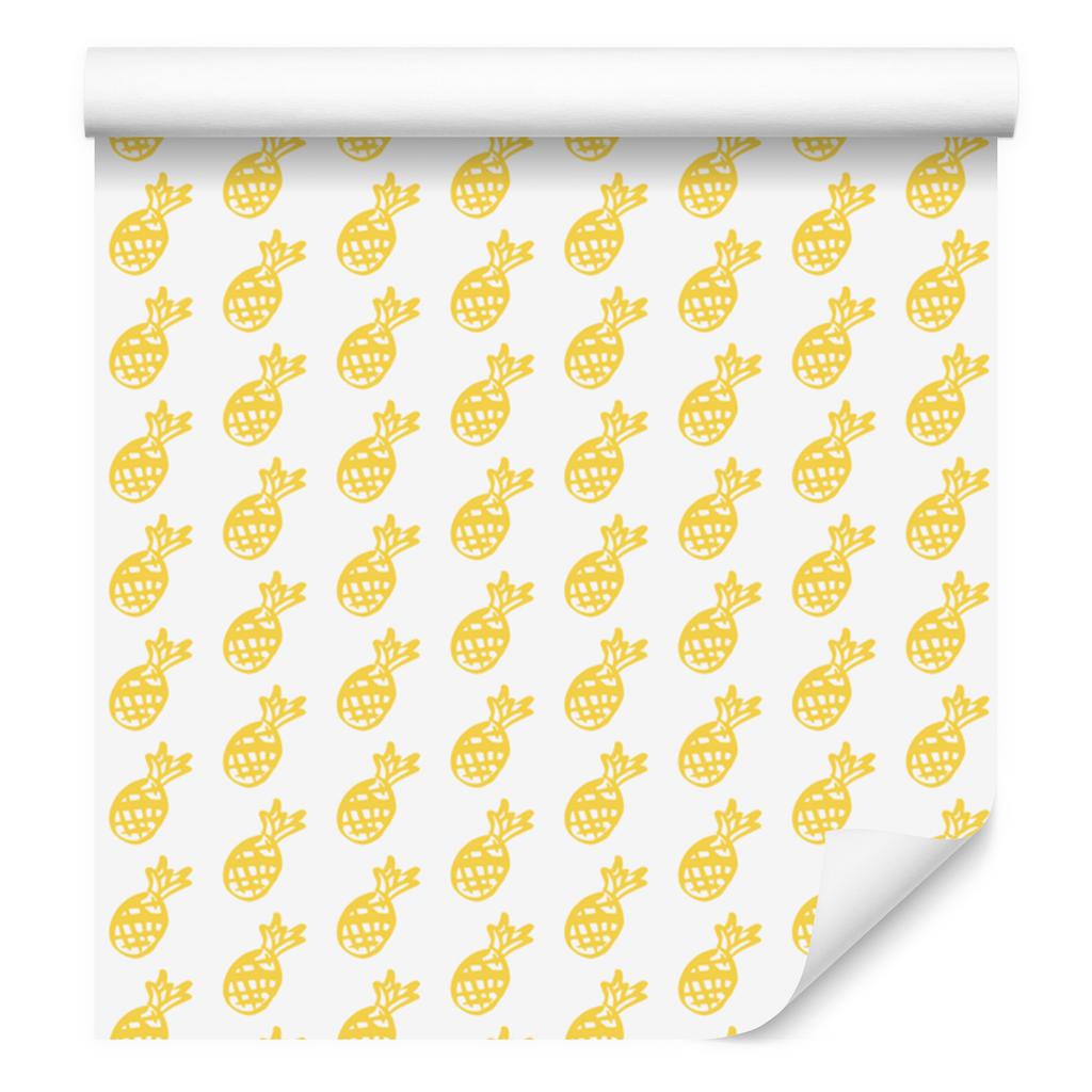 Pineapple Cream and White Wallpaper for Living Room and Bedroom 50x1000