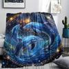 Dolphin Print Flannel Blanket, High quality Comfortable for All Seasons, Home Decor, Warmth and Comfort, Perfect for Christmas Gifts