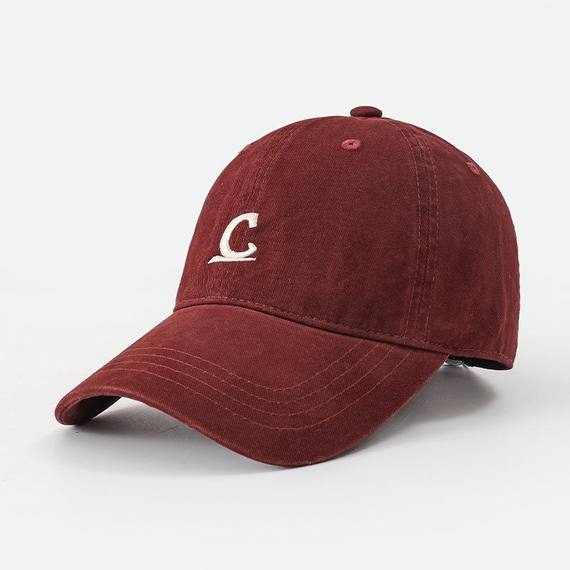 Versatile hat women's spring and summer casual high-quality cotton baseball cap simple embroidery cap sun hat