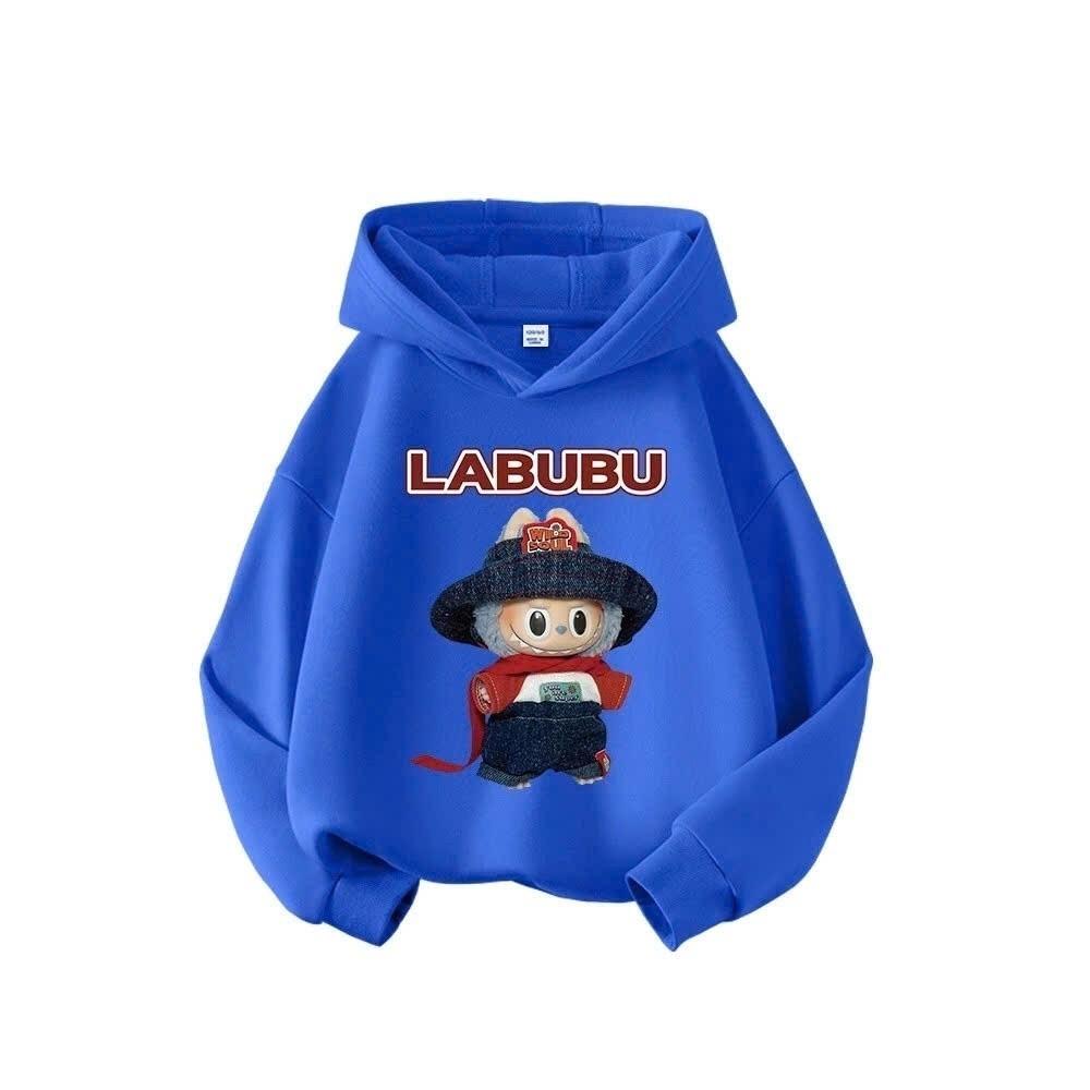 Толстовки для мальчиков и девочек, детская мода в стиле с принтом Лабубу