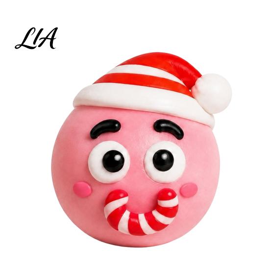 Xmas Reindeer Stress Ball 1/5Pcs DIY Christmas Relief Toy, Snowman with Soft Squeeze Sensory Toy Detachable Expression Accessory, Party Favors
