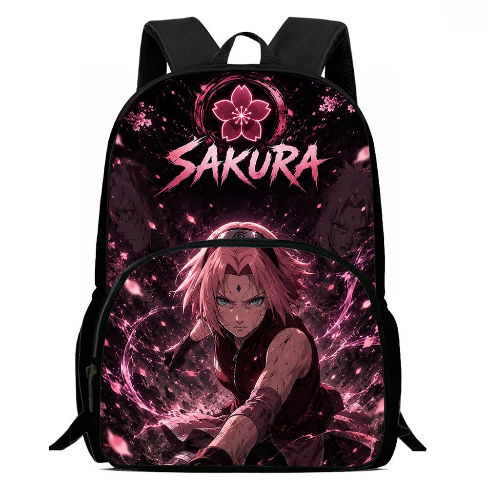 Детский рюкзак с героями мультфильма Аниме NARUTO, с регулируемым плечевым ремнем и передним карманом, легкий и прочный, для мальчиков и девочек в возрасте 5-10 лет
