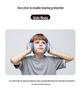 Детские беспроводные Bluetooth-наушники с оголовьем, защитой слуха и светящимися амбушюрами для длительного времени работы от аккумулятора