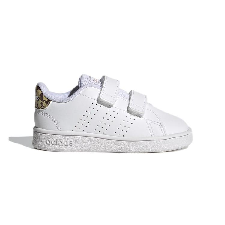 adidas Neo ADVANTAGE Низкие кроссовки для малышей Бело-желтые для младенцев и малышей FZ0033