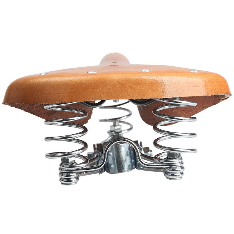 Подушка для сиденья велосипеда из воловьей кожи в стиле ретро – седло для горного велосипеда из натуральной кожи для комфортной езды