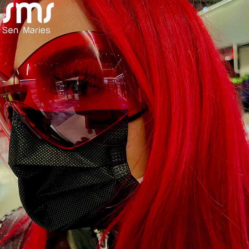 Новые большие солнцезащитные очки в стиле стимпанк для женщин. Тенденции в стиле панк Y2k. Солнцезащитные очки для мужчин. Брендовые дизайнерские очки 2000-х годов De Sol Oculos - Солнцезащитные очки -