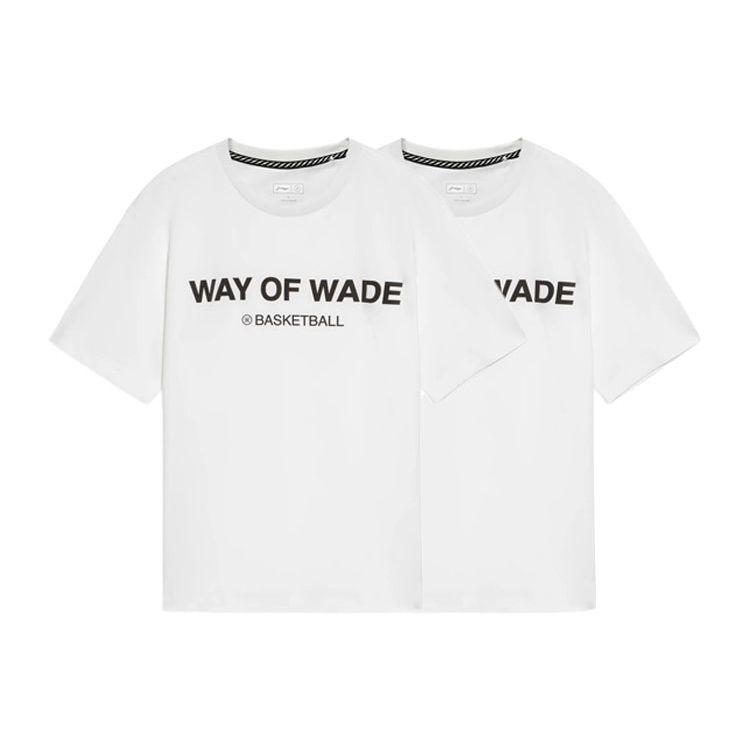Li-Ning Повседневная футболка с буквенным принтом Wade Series, мужские топы, белая AHSS439-2
