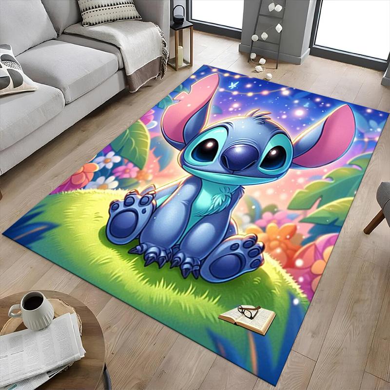 Lilo Stitch Fantasy Garden Carpet For Playroom Bedroom Living Room Sofa Home Decorkids Game Area Rug Nonslip Floor Mat