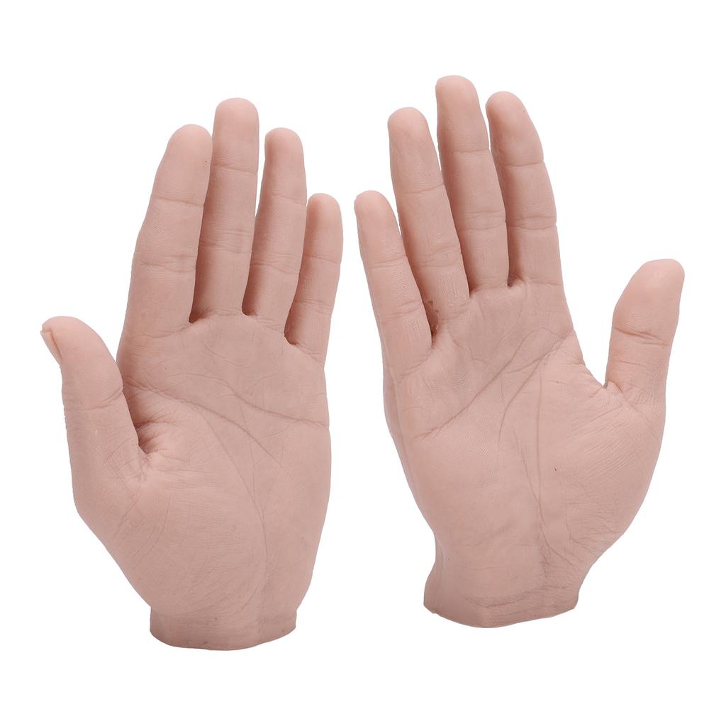 1 пара реалистичных силиконовых моделей мужской руки, мягкие, гибкие, многоразовые, мужская модель-манекен руки для демонстрации ювелирных изделий, живописи