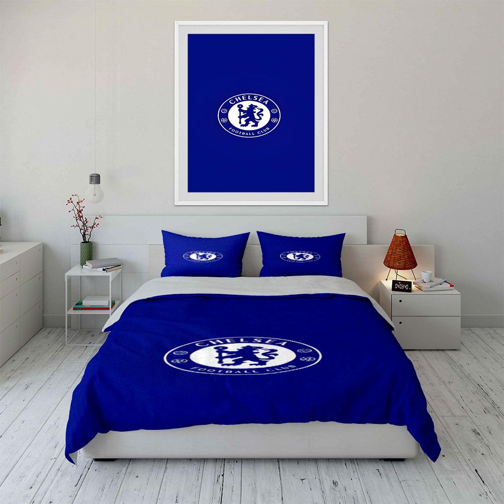 Blue bedding, Chelsea logo, lion. Bedding sets Duvet cover sets Duvet covers Pillowcases(1 * Duvet Cover 2 * Pillowcases without duvet insert)