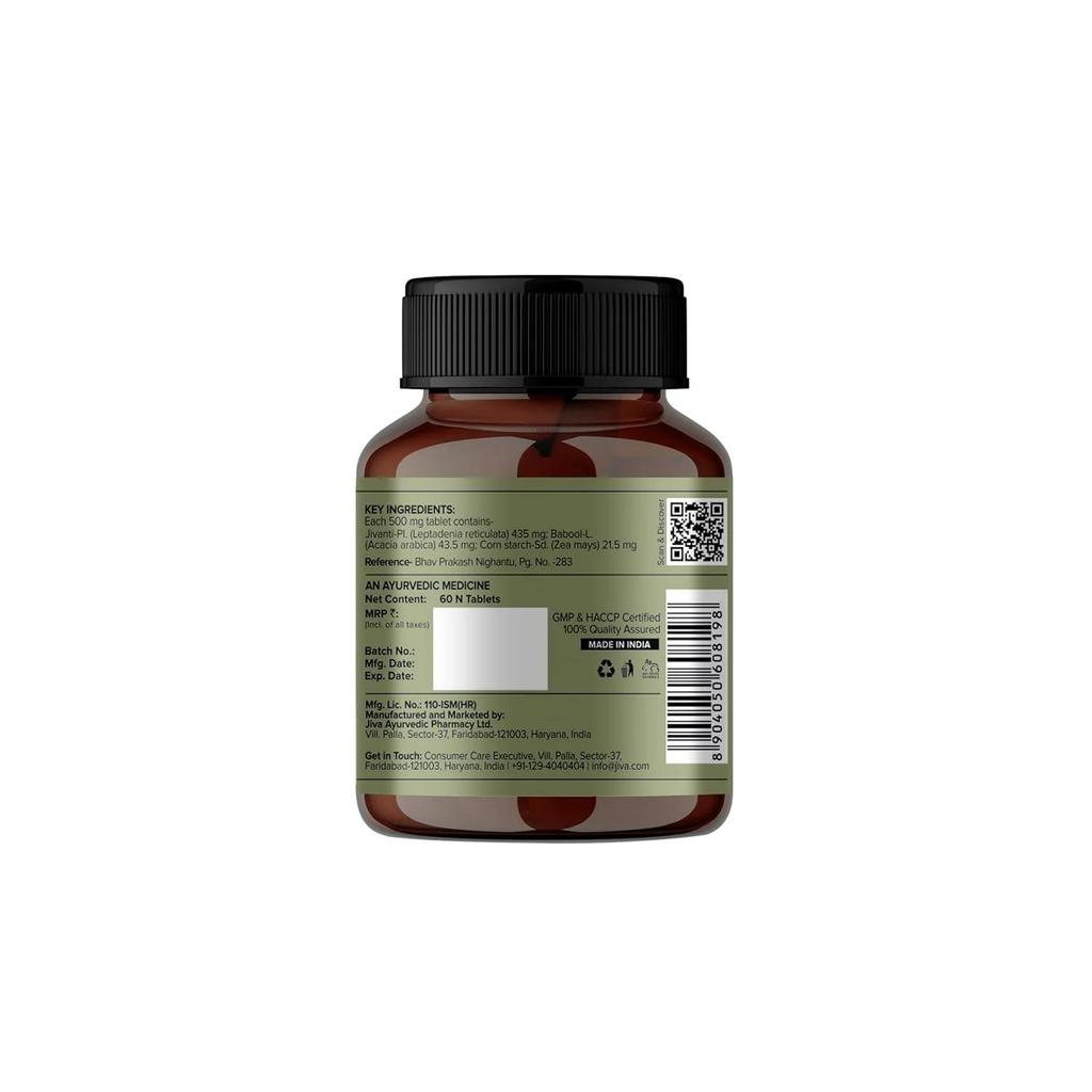Jivanti Tablets | Ayurvedic Herbal Formulation with Leptadenia Reticulata | 60 Tablets