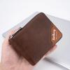 English Letter Men's Short Wallet Zipper Card Bag Pocket Purse Male Leather Purse  Shopping