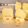 Romantic Heart Bear Night Light - Cute Bedroom Lamp, Squeezable Luminous Toy, Perfect Qixi Gift for Girlfriend