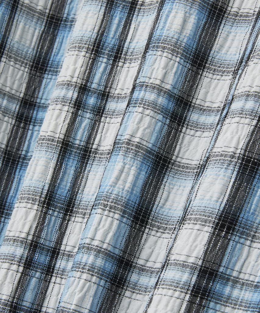LXT Seersucker Check Oversized Short Sleeve Shirt [Blue]