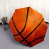 Vibrant Basketball Print Stickers for Sports EnthusiastsUmbrella, Portable 3-Fold Umbrella for Men & Women,Christmas Gift ES245