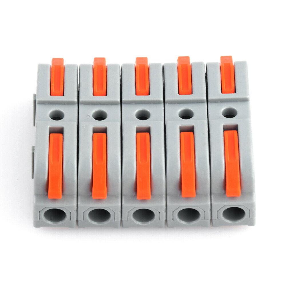 20pcs Terminal Block Lever Home Wire Connector Cable Clamp Nuts Reusable