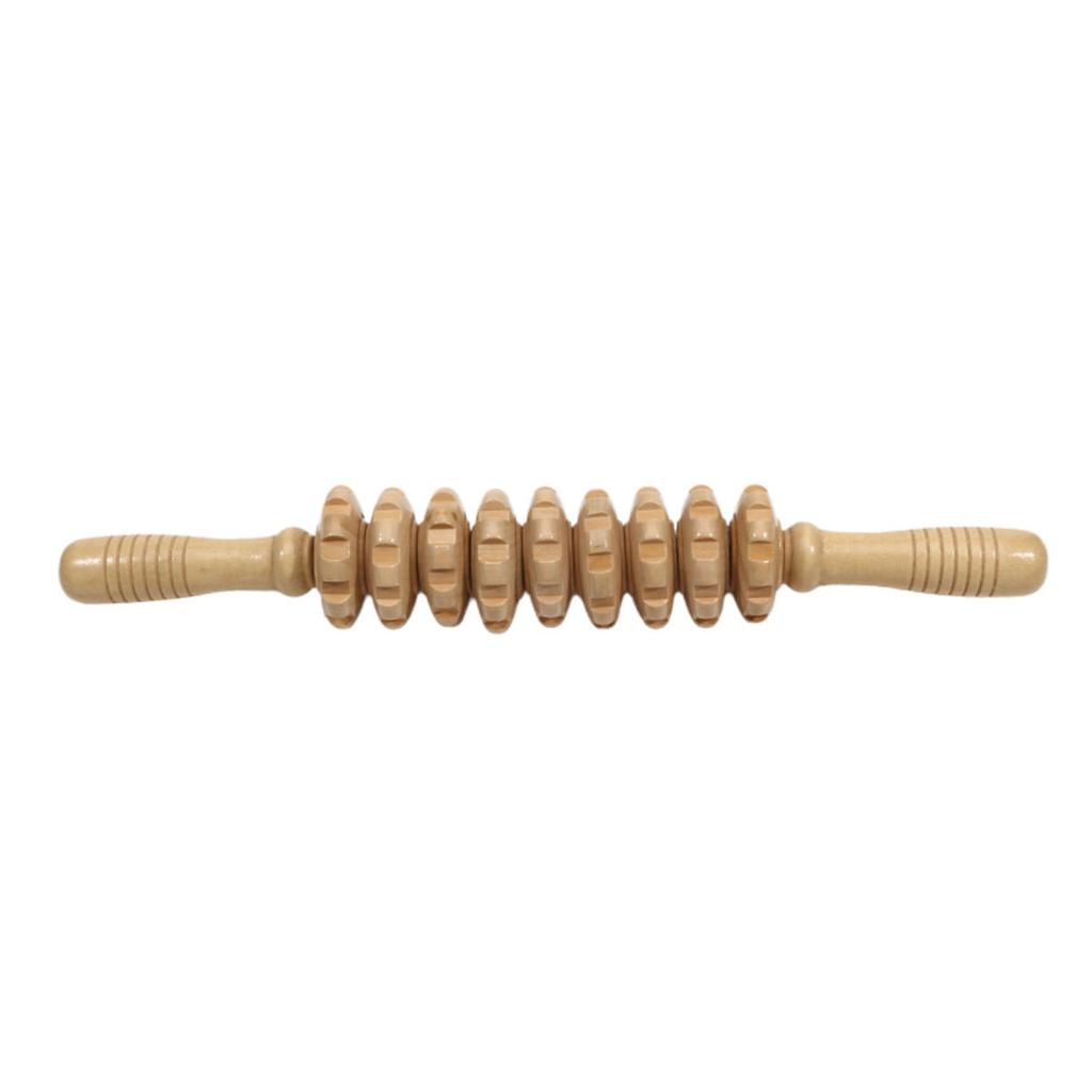 Wooden Therapy Massager Roller Trigger Point Massager Stick for Fascia Cellulite Muscle and Abdomen Body Muscle Belly Relief Tool
