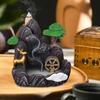 Дымоход-водопад, Керамическая курильница в форме гор и реки, Декор для дома, Фонтан ароматов с обратным потоком, Дымоход в стиле Дзен