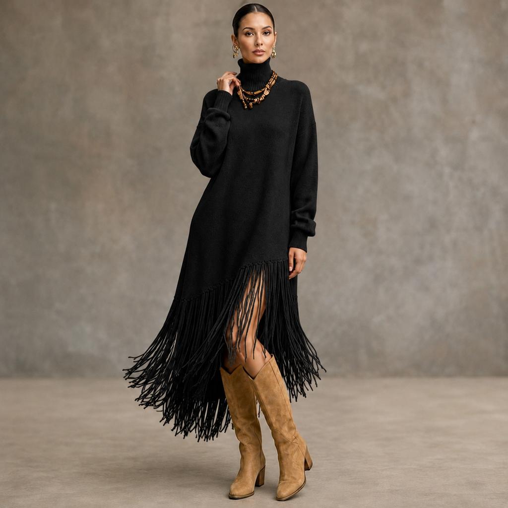 Женское цветное длинное платье с высоким воротником для вечеринки, вечерний наряд
