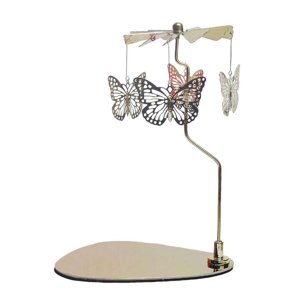 Карусель Вращающийся Подсвечник Золотая Карусель Подсвечник для Чайной Свечи с Вращающимся Поддоном Элегантный Декор Стола