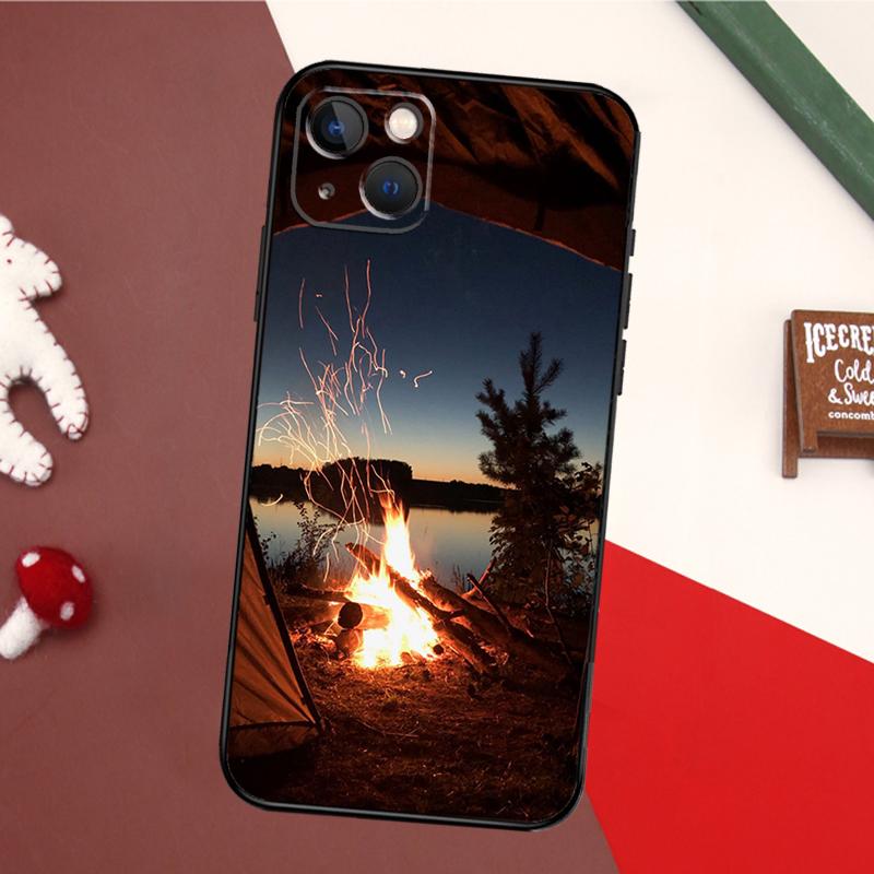 Camping Nature Case For iPhone 17 Pro Max 16 15 14 13 11 12 Pro Max mini 15 16 Plus 16e 17 Air Back Cover