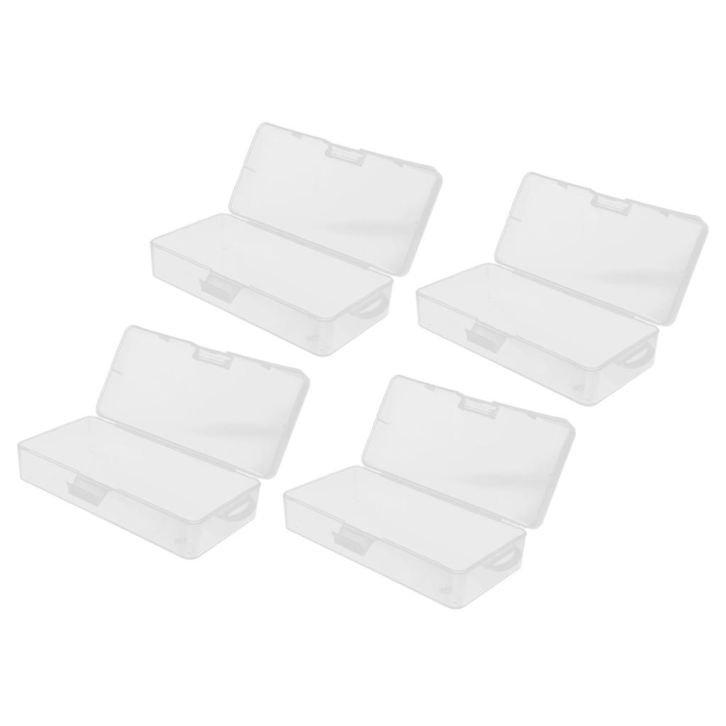 Прозрачный ящик для хранения, прозрачный пластиковый контейнер с откидной крышкой для мелких предметов, бусины для поделок