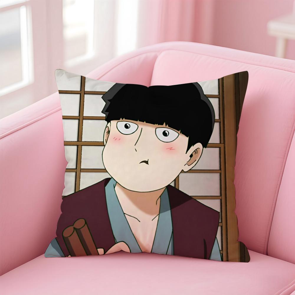 Чехол на подушку Mob Psycho Льняной Минималистичный Мягкий Декор для Дивана Домашней Комнаты
