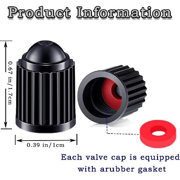 1000 шт. Колпачки на ниппель шин Z-OneMart Пластиковые черные колпачки на ниппель для автомобильных шин Универсальные прочные колпачки на шток для автомобиля Герметичные колпачки на шток