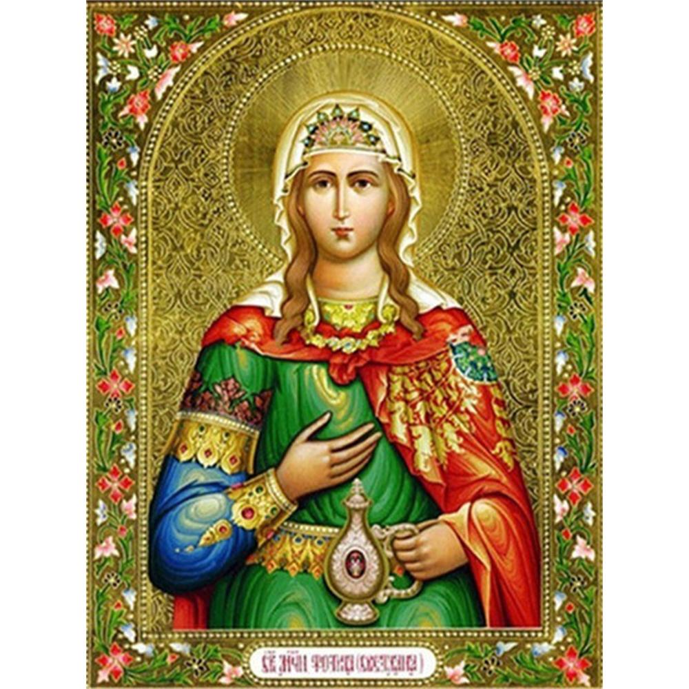 Embroidery The Religion Mary Diamond Virgin Needlework Art Gift Icon Religious Painting New Collection 2026 Rhinestones