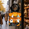 2 Pcs Halloween Door Hanger Signs, Wooden Pumpkin Bat Door Knob Hanger for Home Bedroom, Holiday Party Decor