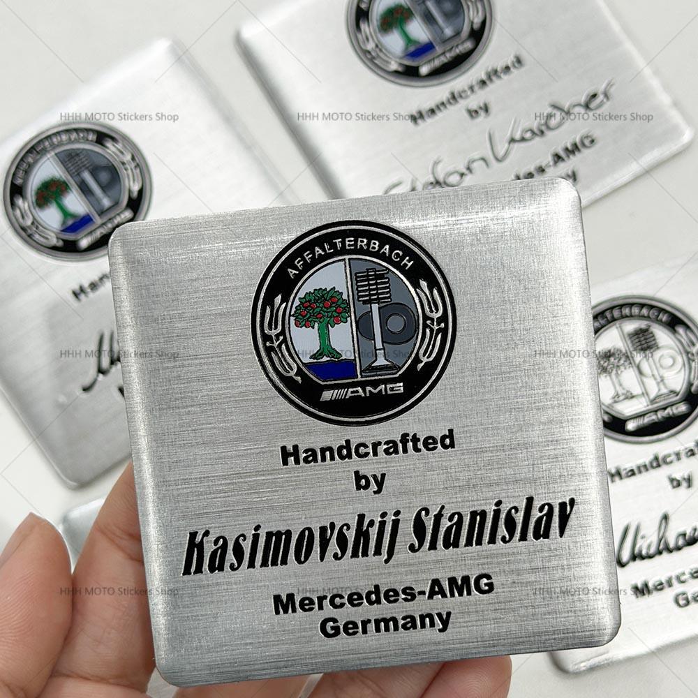 Car Engine Sticker AFFALTERBACH Nameplate Label Emblem Sticker for Mercedes Benz AMG Maybach W205 W213 W166 W177 W463 W464 CLA NDEFG1